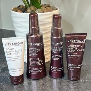 Keranique Keratin Shampoo Conditioner and Lift & Repair‎ Treatment Spray SEALED